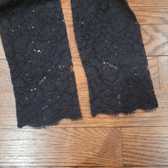 & Other Stories High Neck Bodycon Lace Longsleeve Scalloped Hem Dress Size 6 - Picture 12 of 12